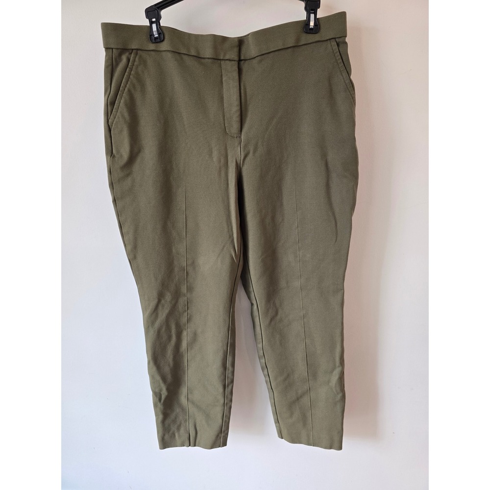 Banana Republic Sloan Slim Ankle Pants Olive Green Womens Size 12 Trousers
